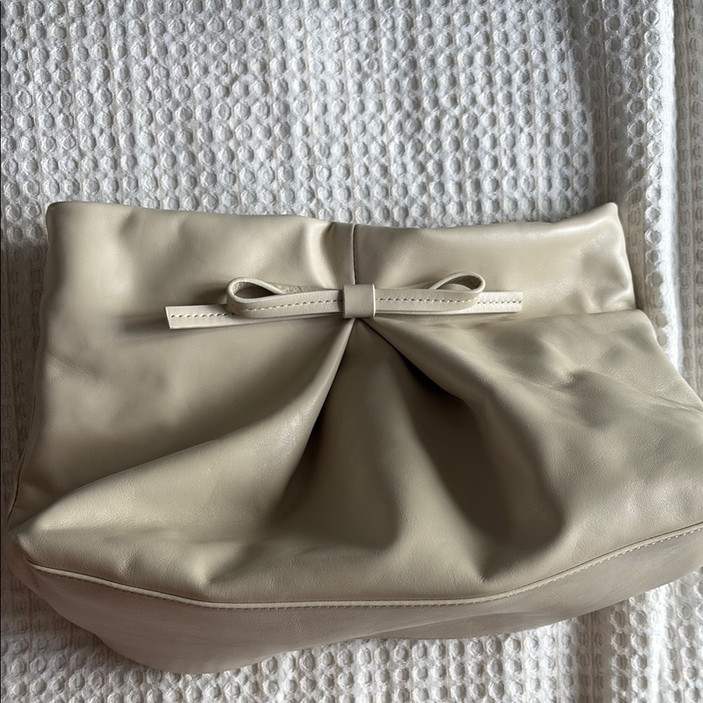 Reformation Bow Leather Pouch with Chain